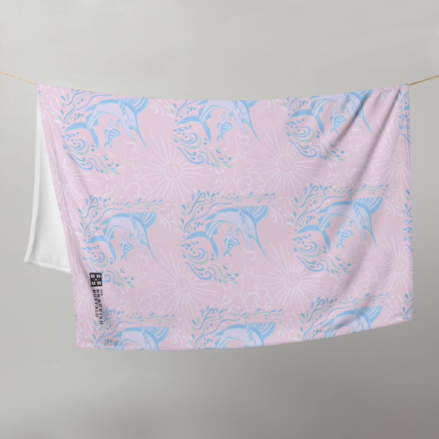 Marlin Sunshine (in pink) Throw Blanket