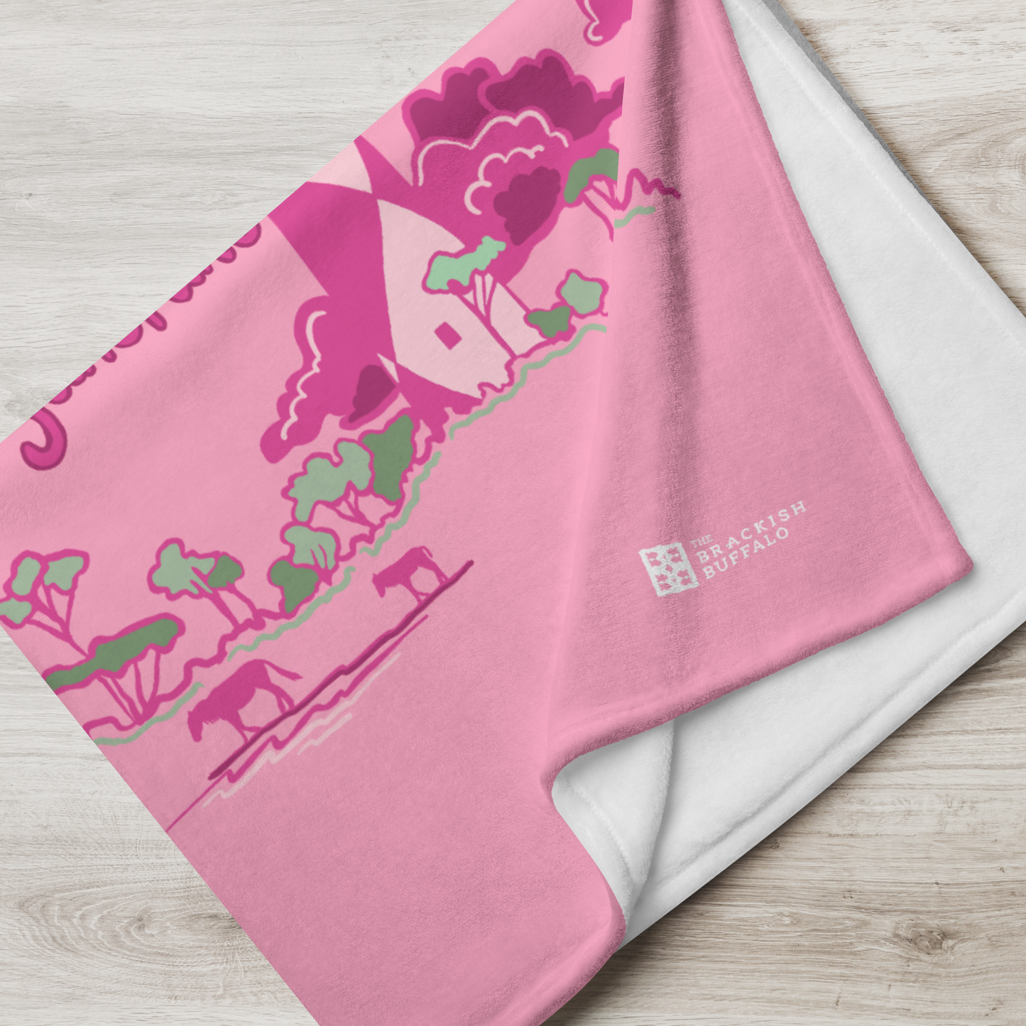 You are my Sunshine / Cape Lookout (in pink) Throw Blanket