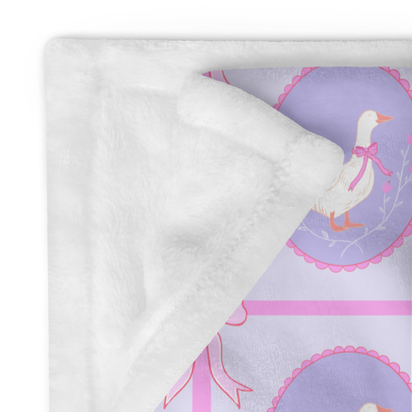 Hey Duckie (in purple) Throw Blanket