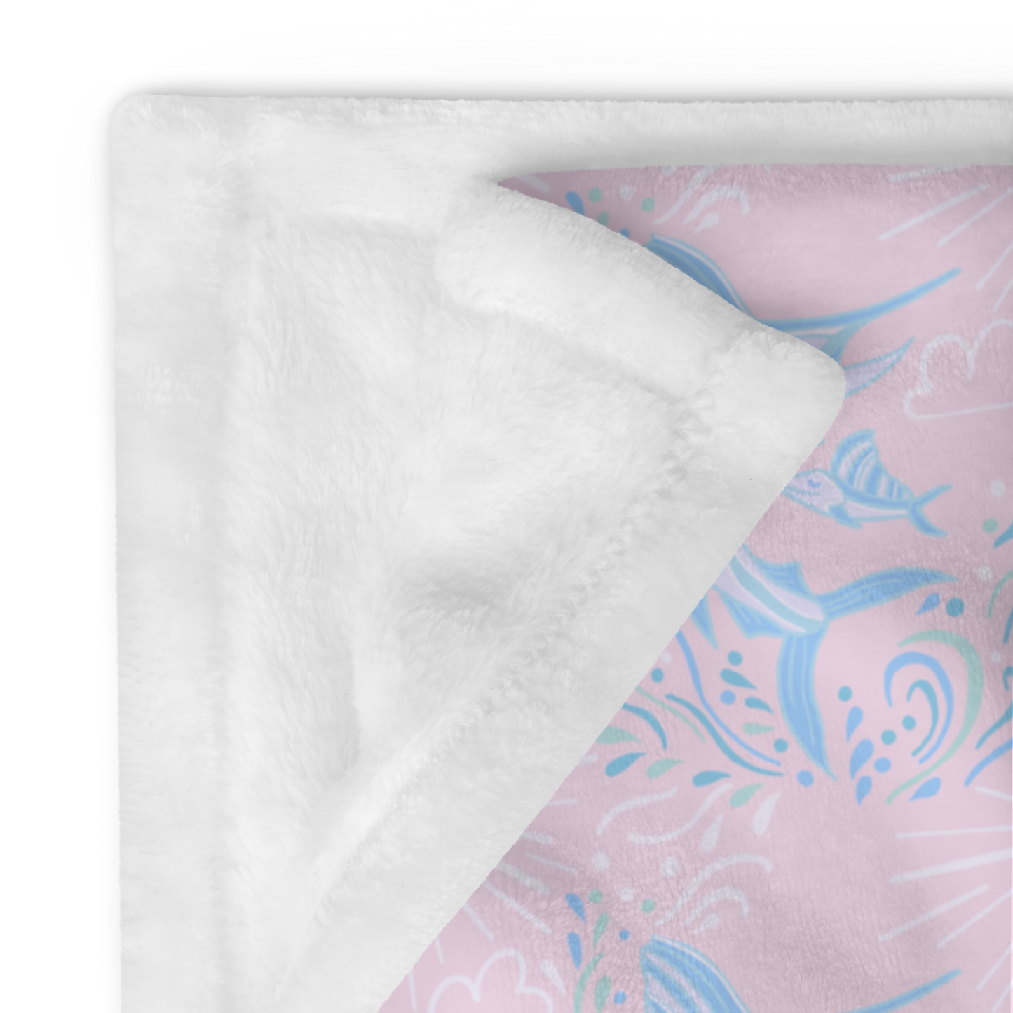 Marlin Sunshine (in pink) Throw Blanket