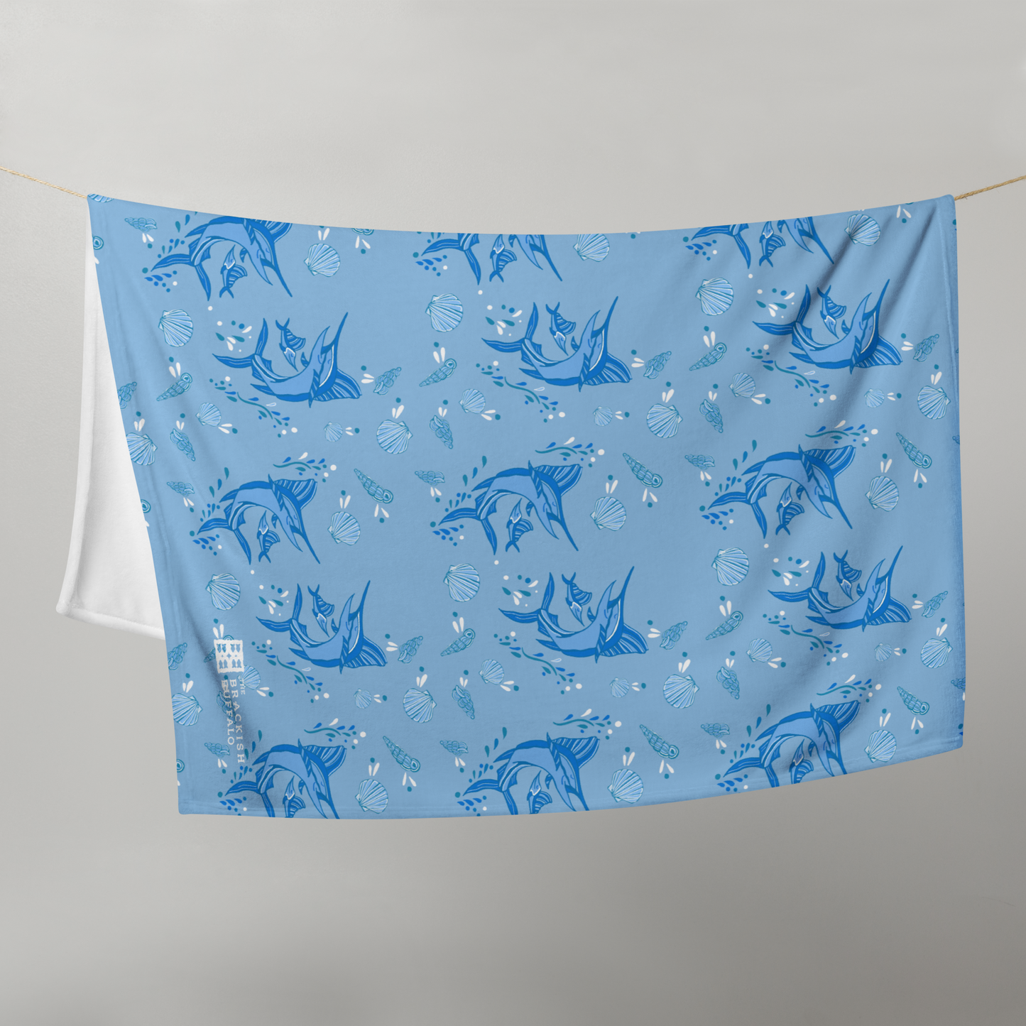 Marlin Tide Throw Blanket