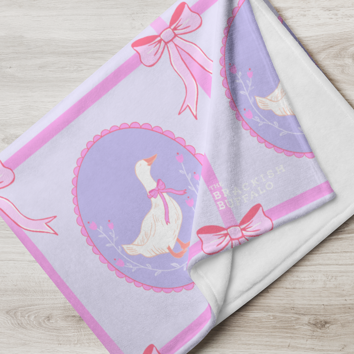 Hey Duckie (in purple) Throw Blanket